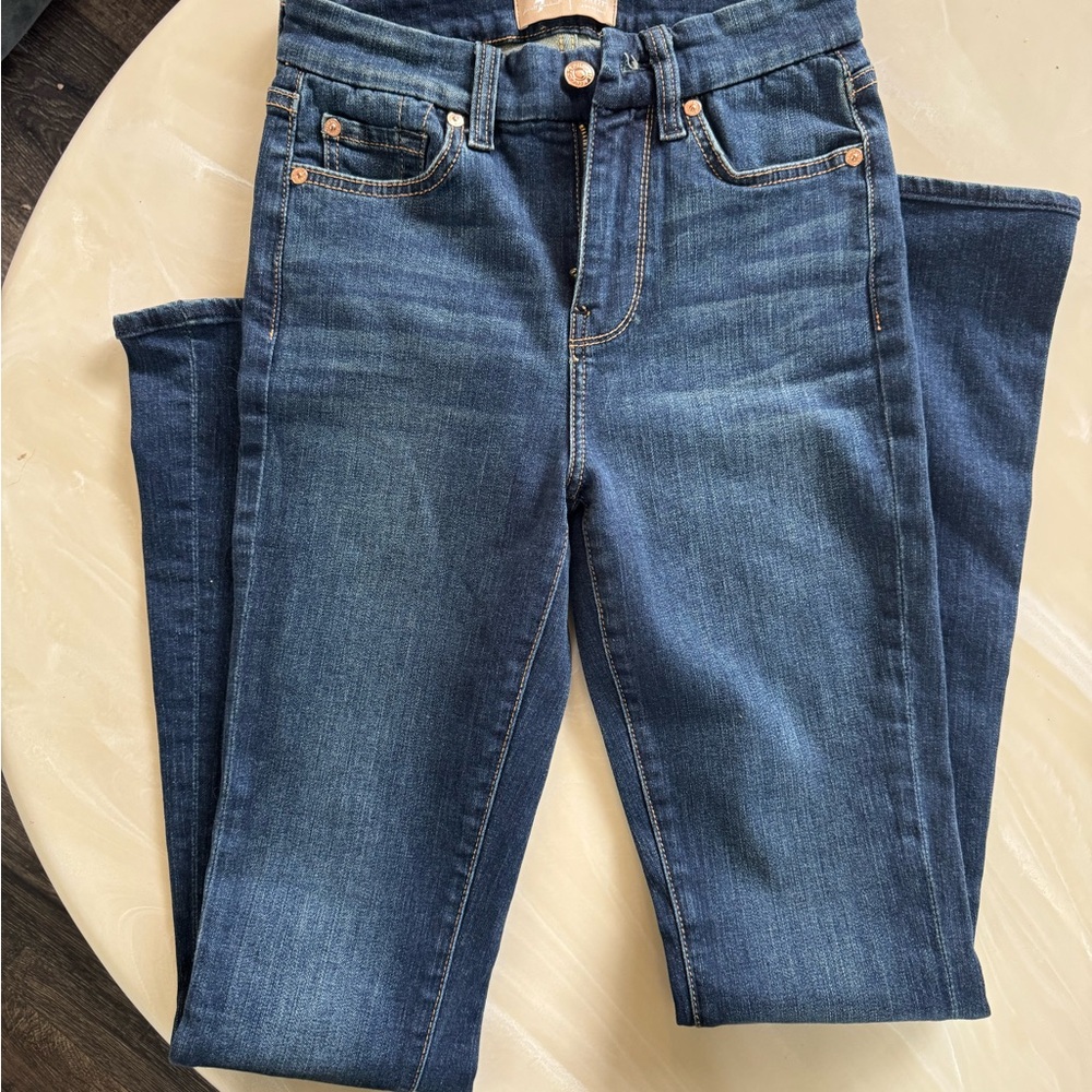 7 For All Mankind “Blair” Blue Boot Cut Jeans -25 - Picture 10 of 12